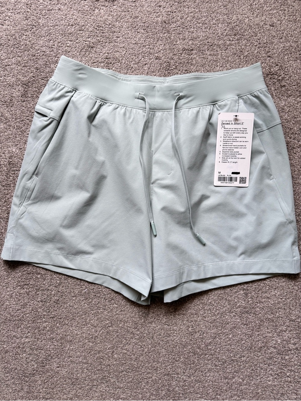 NWT Mens Lululemon 5” Zeroed In Shorts Size Medium Brand New